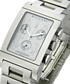 Bvlgari Rettangolo 49mm Chronograph Steel on Bracelet with White Dial 