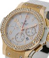 Hublot Big Bang - 44mm Portocervo  Rose Gold on Strap with 2 Row Diamond Bezel