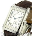 Jaeger - LeCoultre Men's Reverso Grande Date Steel on Brown Strap